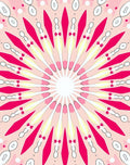 Floral Sunburst Mandala Design Rug