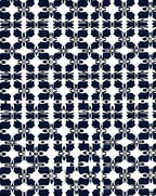 Classic Indigo Abstract Geometric Pattern Rug