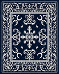 Ornate Floral Scrollwork Pattern Rug