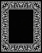 Ornate White Filigree Scroll Pattern Rug