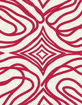 Modern Red Swirls Rhombus Pattern Rug