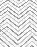 Modern Gray Geometric Chevron Pattern Rug