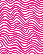 Bold Pink Wavy Stripe Design Rug