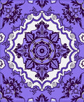 Lavender Floral Mandala Pattern Rug