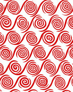 Crimson Swirl Wave Harmony Rug