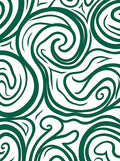 Emerald Swirl Pattern Traditional Design Rug