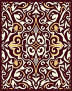 Ornate Swirls Patterned Regal Rug