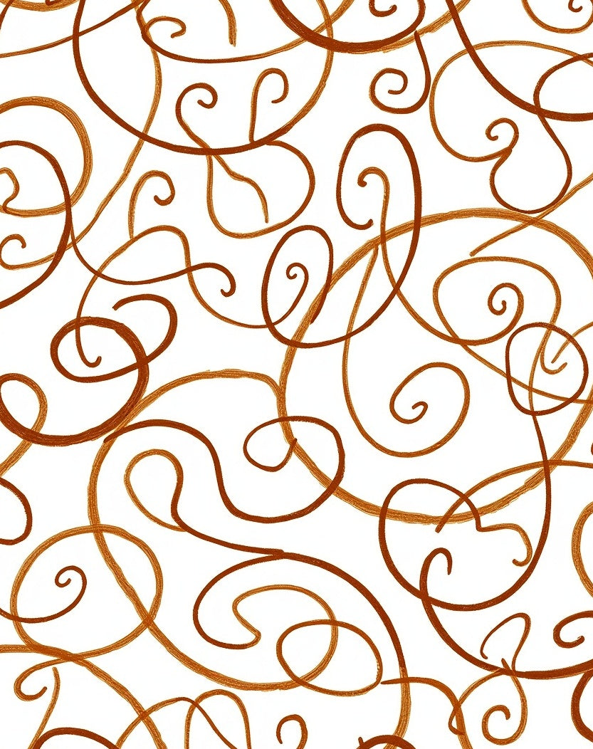 Warm Tones Swirl Pattern Rug