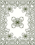 Ornate Floral Patterned Scrollwork Rug