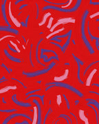 Bold Swirling Abstract Brushstroke Design Rug