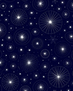 Midnight Bloom Starburst Pattern Rug