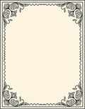 Ornate Black Scroll Floral Design Rug