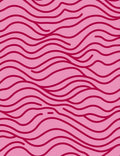 Pink Waves Pattern Rug