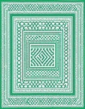 Emerald Green Intricate Geometric Pattern Rug