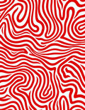 Crimson Red Abstract Swirl Rug