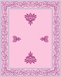 Pink Floral Frame With Centers Rug