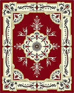 Intricate Floral Bordered Medallion Rug