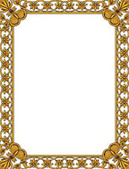 Ornate Gold Floral Border Design Rug