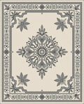 Ornate Floral Medallion Vintage Style Rug