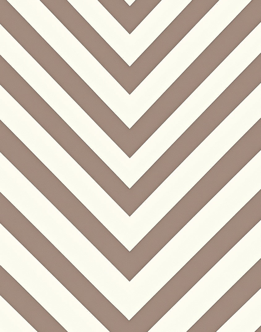 Chevron Beige White Stripes Design Rug