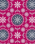 Crimson Mandala Snowflake Medallion Rug