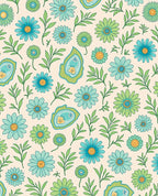 Retro Floral Daisy Pattern Design Rug