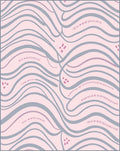Soft Pink Gray Wavy Design Rug