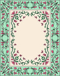 Elegant Floral Vine Border Design Rug