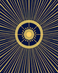 Radiating Sun Art Deco Rug