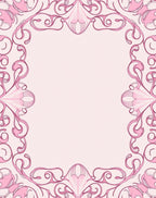 Pink Art Nouveau Flourishes Rug