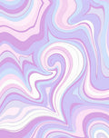 Pastel Swirl Marble Pattern Design Rug