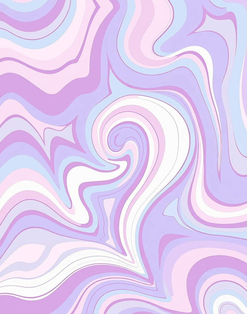 Pastel Swirl Marble Pattern Design Rug