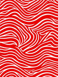 Bold Red White Swirl Pattern Rug