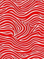 Bold Red White Swirl Pattern Rug
