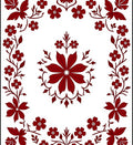 Floral Blossom Vines Border Design Rug