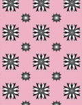 Pink Floral Geometric Repeat Rug