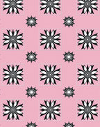 Pink Floral Geometric Repeat Rug