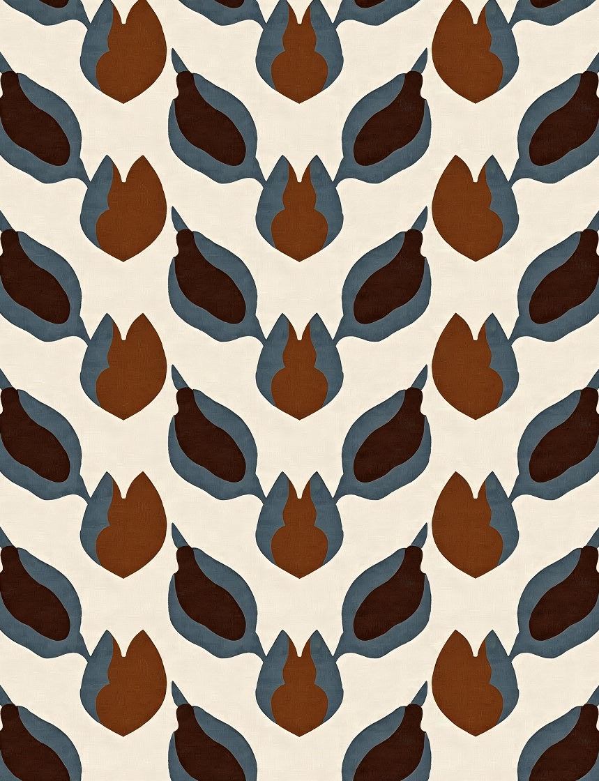 Retro Abstract Floral Pattern Rug