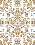 Ornate Floral Scrollwork Patterned Rug