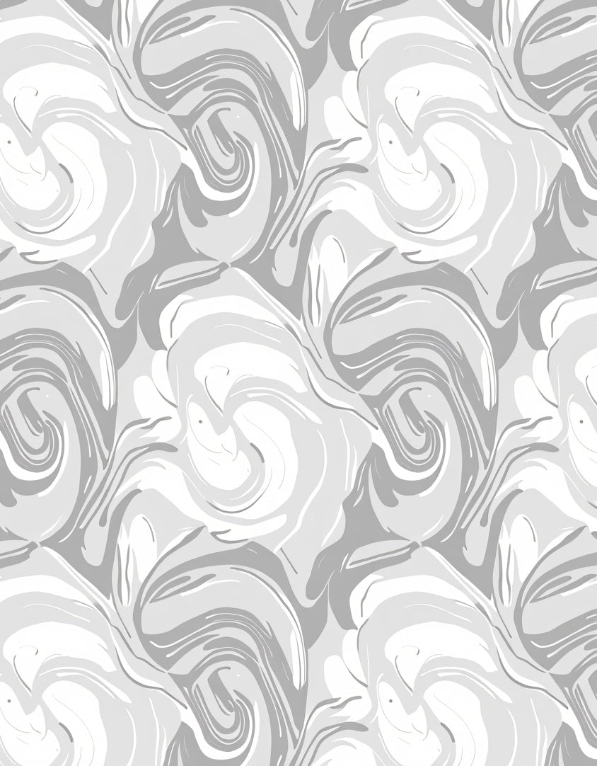 Monochromatic Abstract Swirl Pattern Rug
