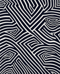 Abstract Geometric Striped Maze Design Rug