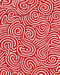 Crimson White Swirl Contemporary Rug