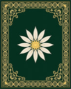 Elegant Floral Medallion Border Rug