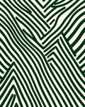 Bold Green Wavy Art Pattern Rug