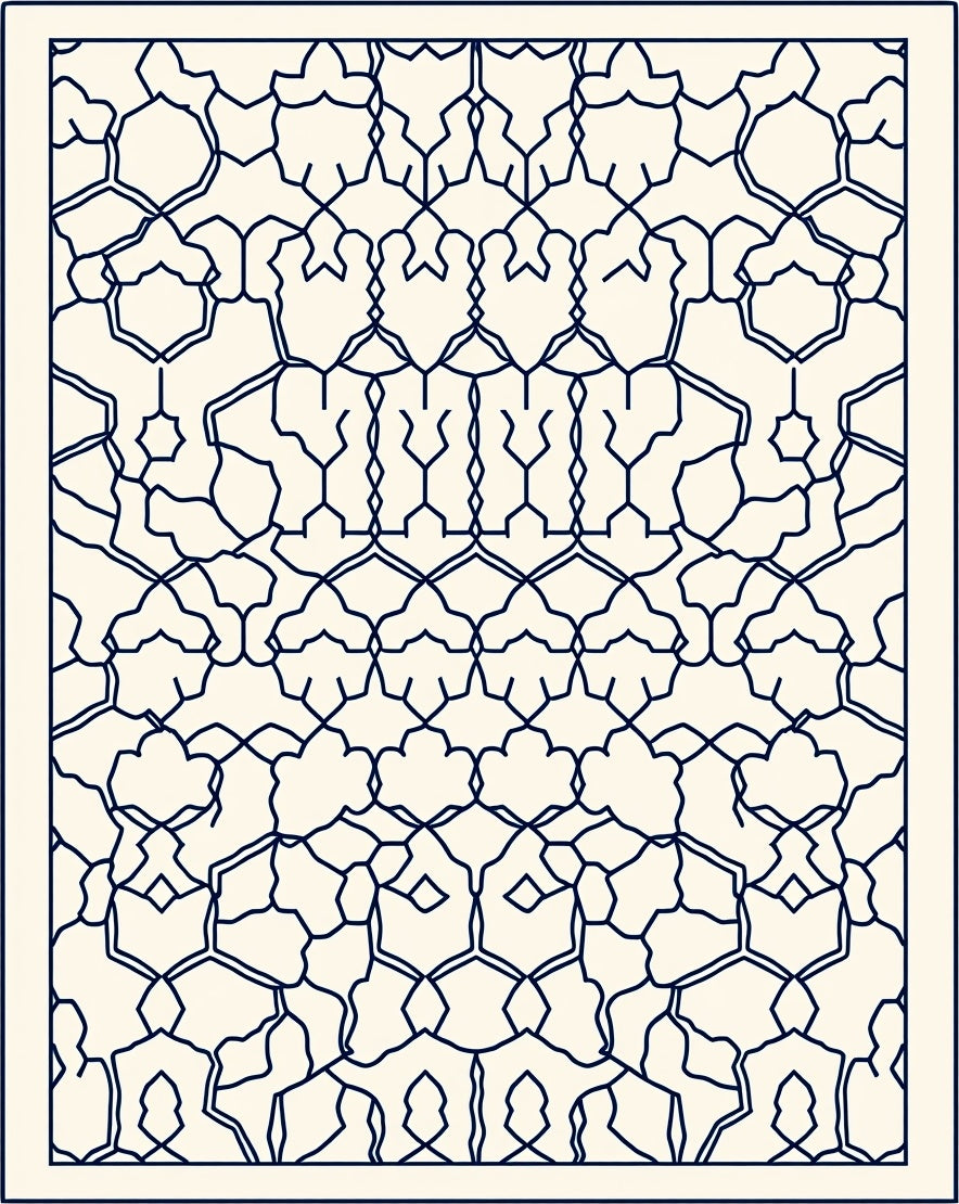 Intricate Geometric Pattern Rug