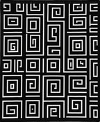 Bold Geometric Spiral Pattern Rug