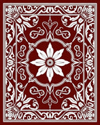 Classic Red Floral Medallion Rug