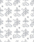 Gray Snowflake Tree Abstract Medallion Rug
