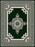 Dark Green Intricate Mandala Decorative Rug