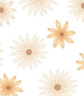 Subtle Floral Pattern in Beige and Orange Rug